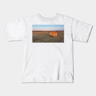 A lone hay bale Kids T-Shirt